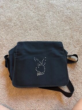 Playboy Laptop Messenger Black Bag 15x12 X4